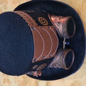 Steampunk Top Hat with Goggles